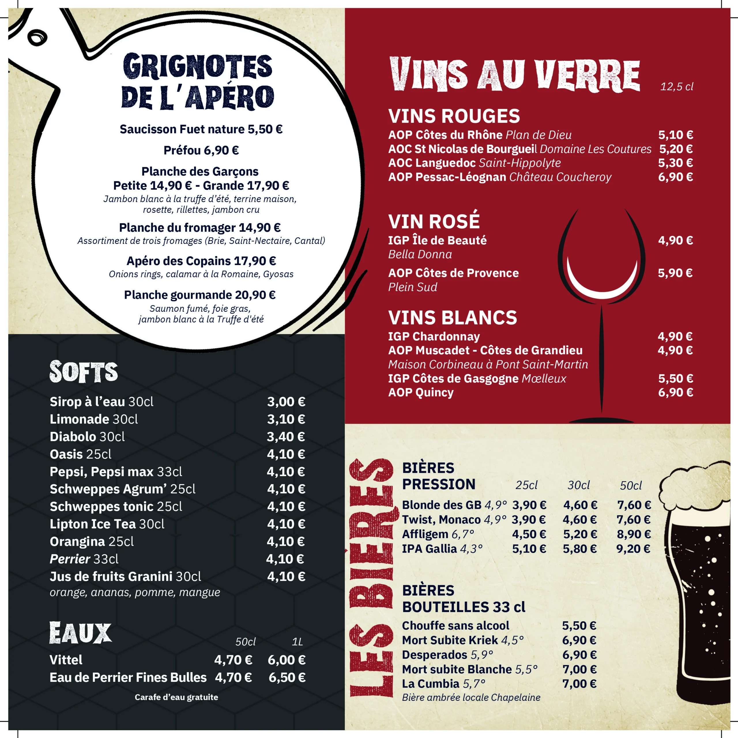 GARCONS BOUCHERS - BAT PAGES MENU-