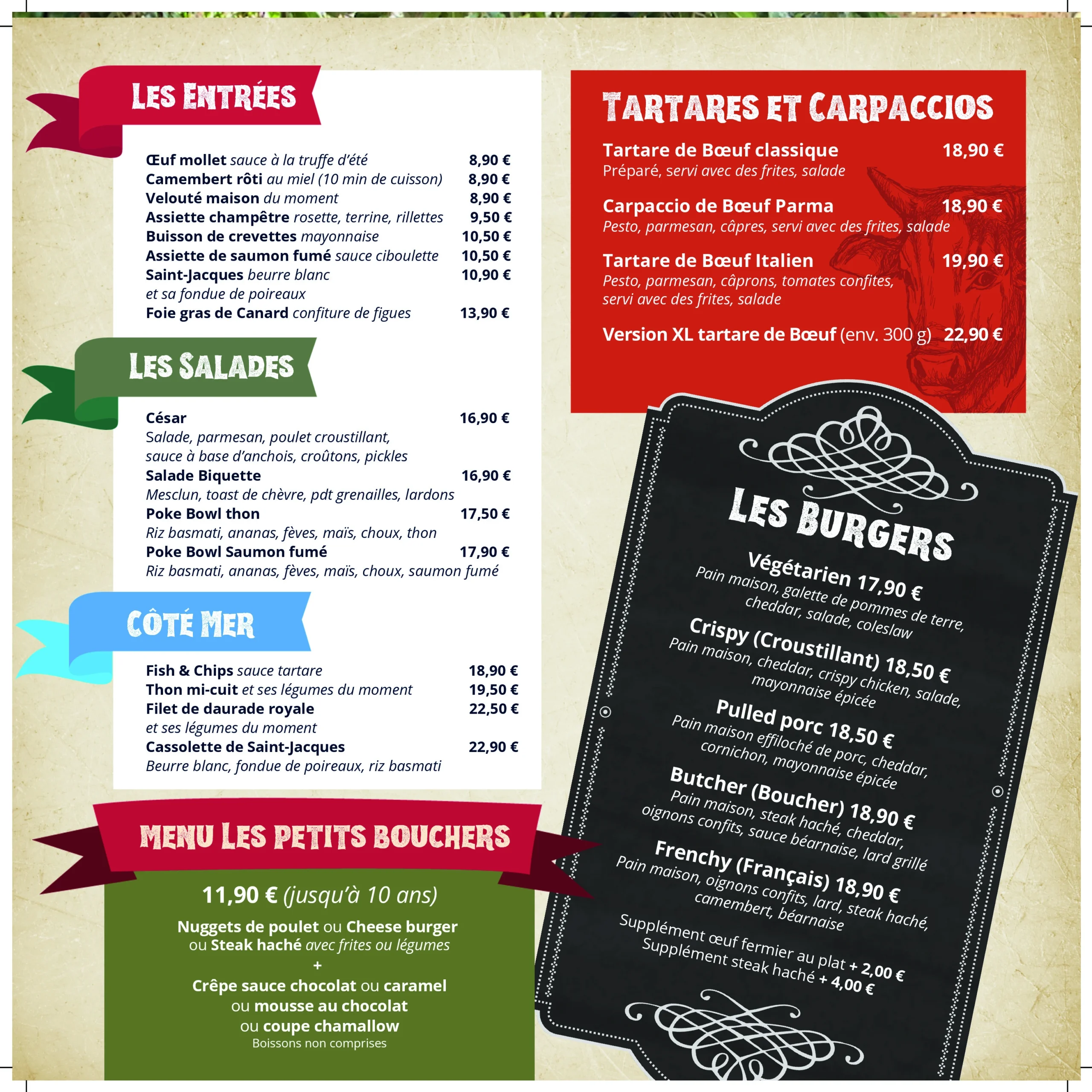 GARCONS BOUCHERS - BAT PAGES MENU-