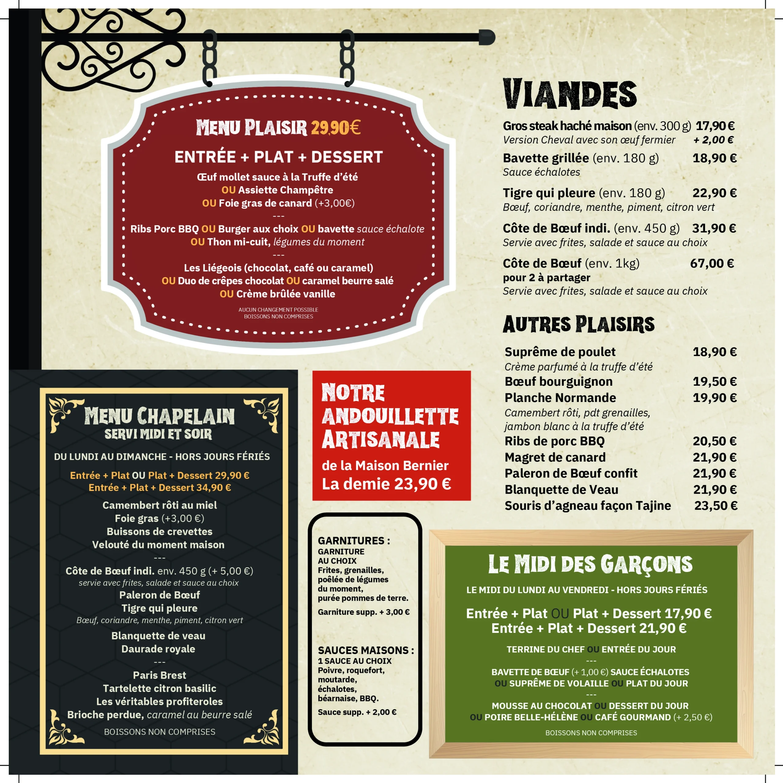 GARCONS BOUCHERS - BAT PAGES MENU-