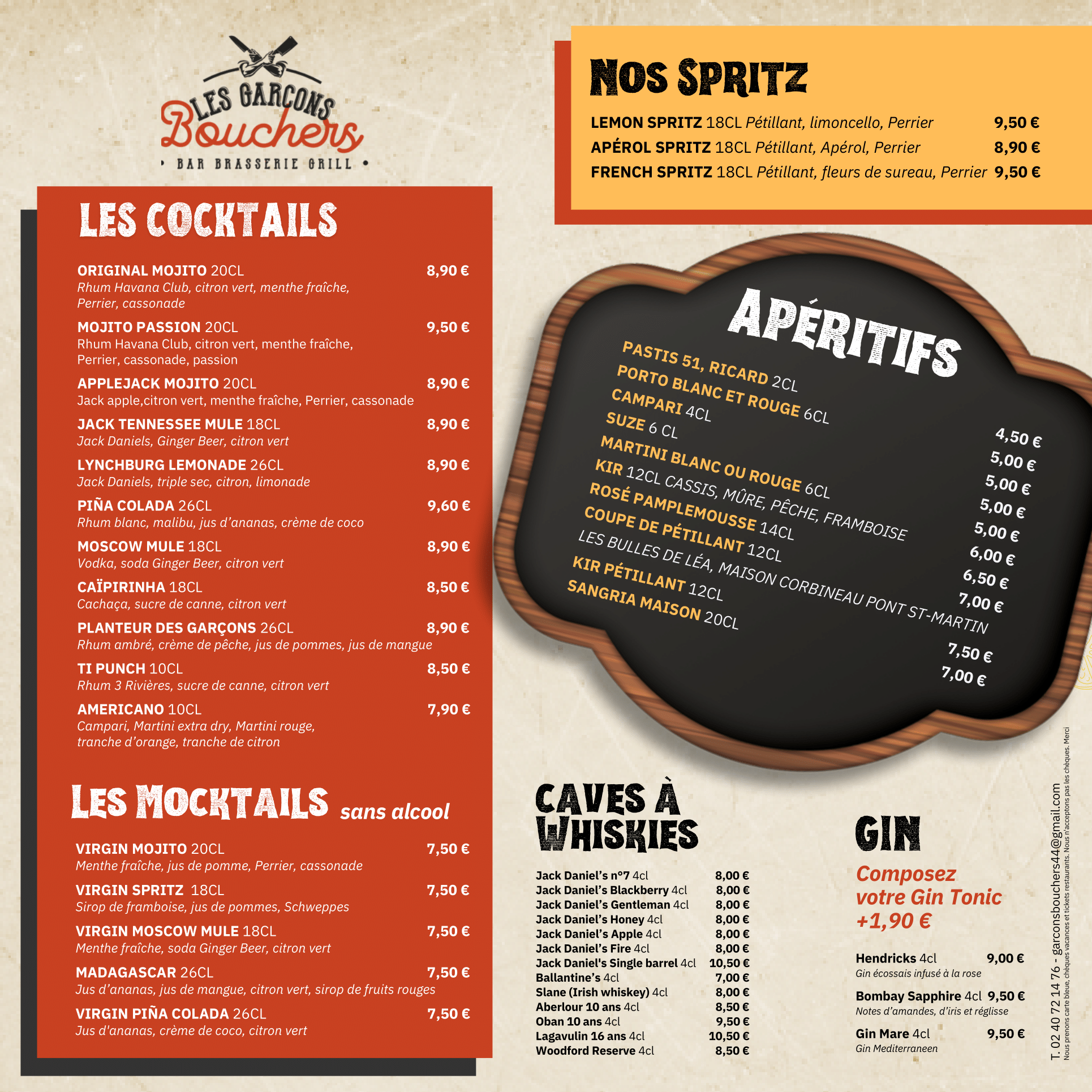 GARCONS BOUCHERS - BAT PAGES MENU-